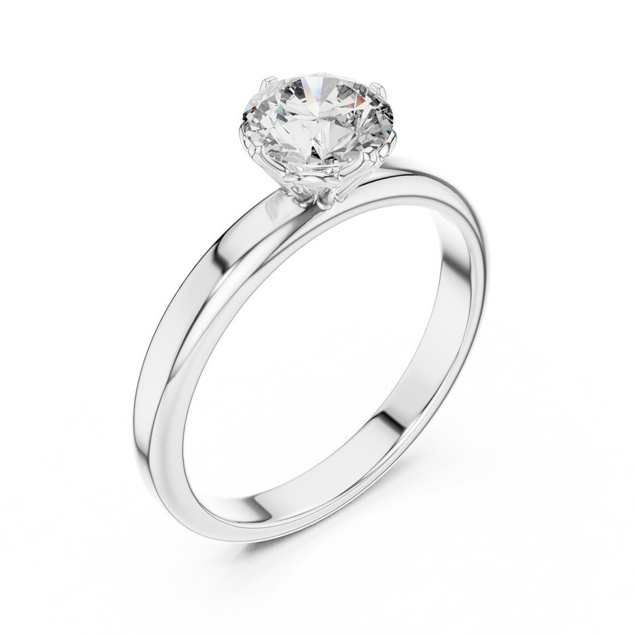 Celeste 6.5 mm Diamond Solitaire Ring