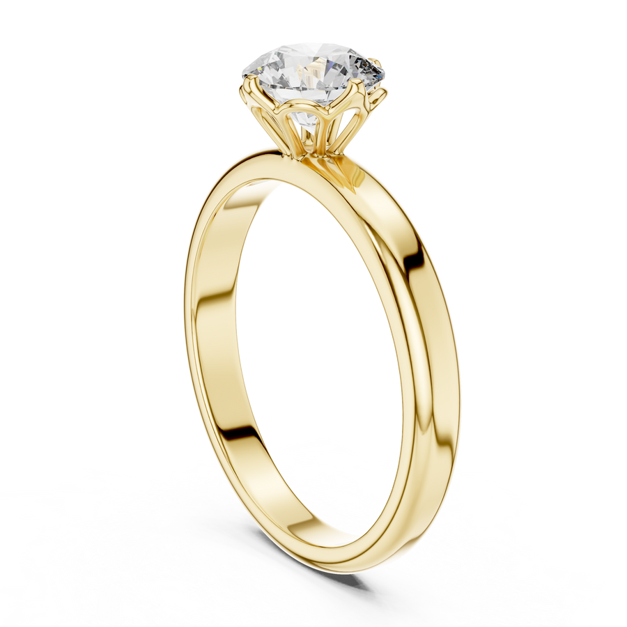 Celeste 6.5 mm Diamond Solitaire Ring