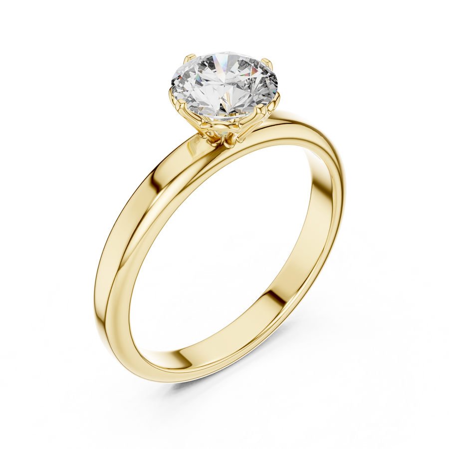Celeste 6.5 mm Diamond Solitaire Ring