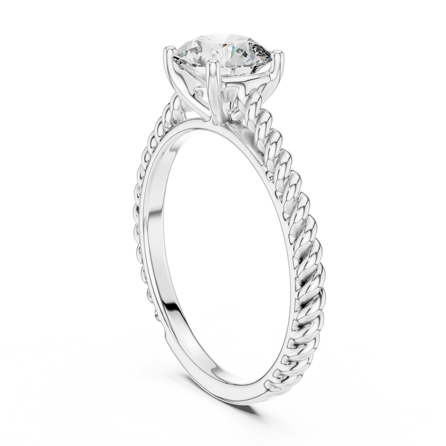 Evelune 6.5 mm Diamond Ring