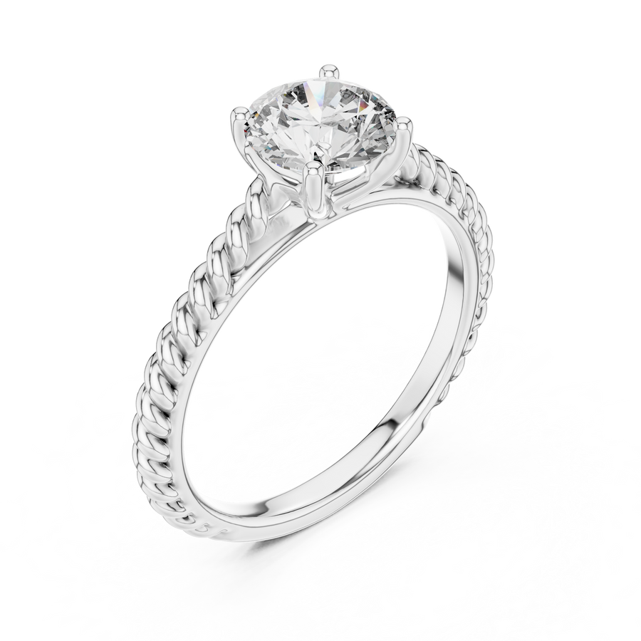 Evelune 6.5 mm Diamond Ring