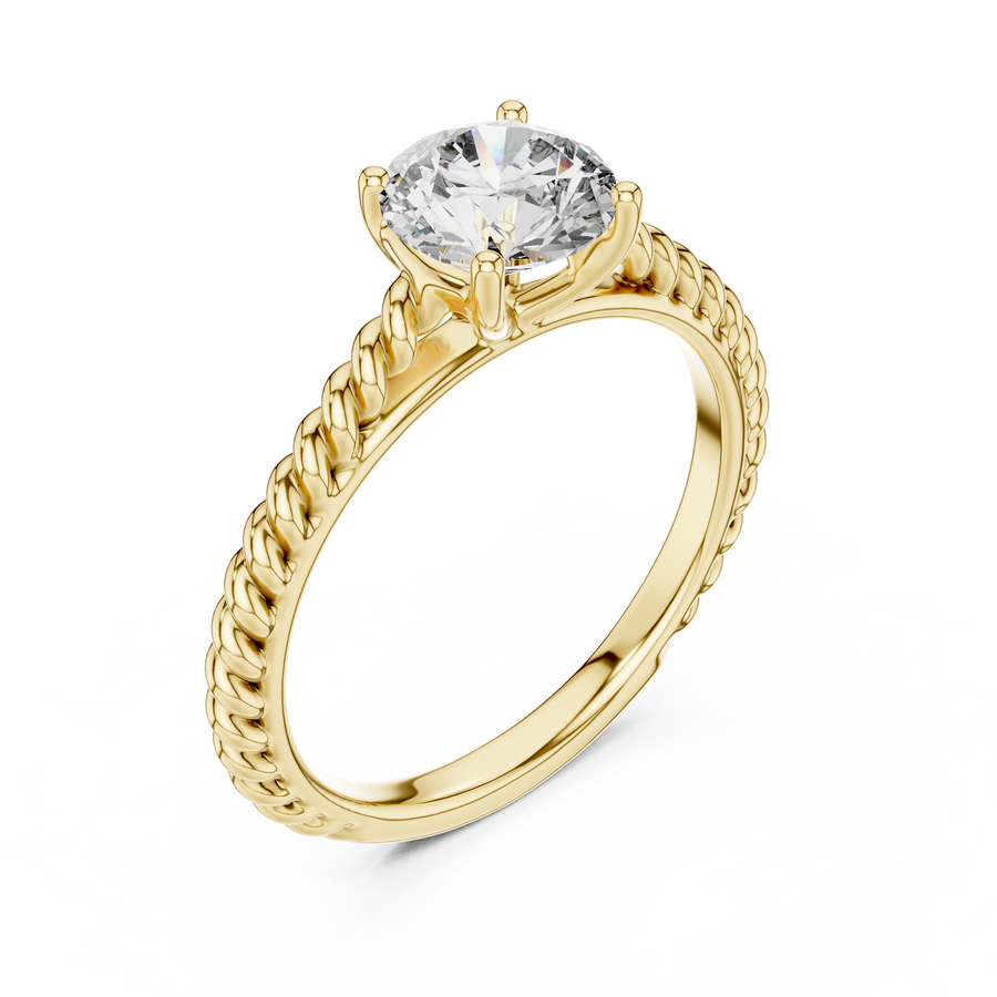 Evelune 6.5 mm Diamond Ring