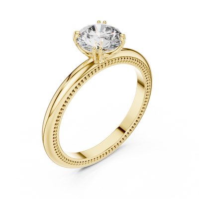 Evelune 6.5 mm Diamond Ring