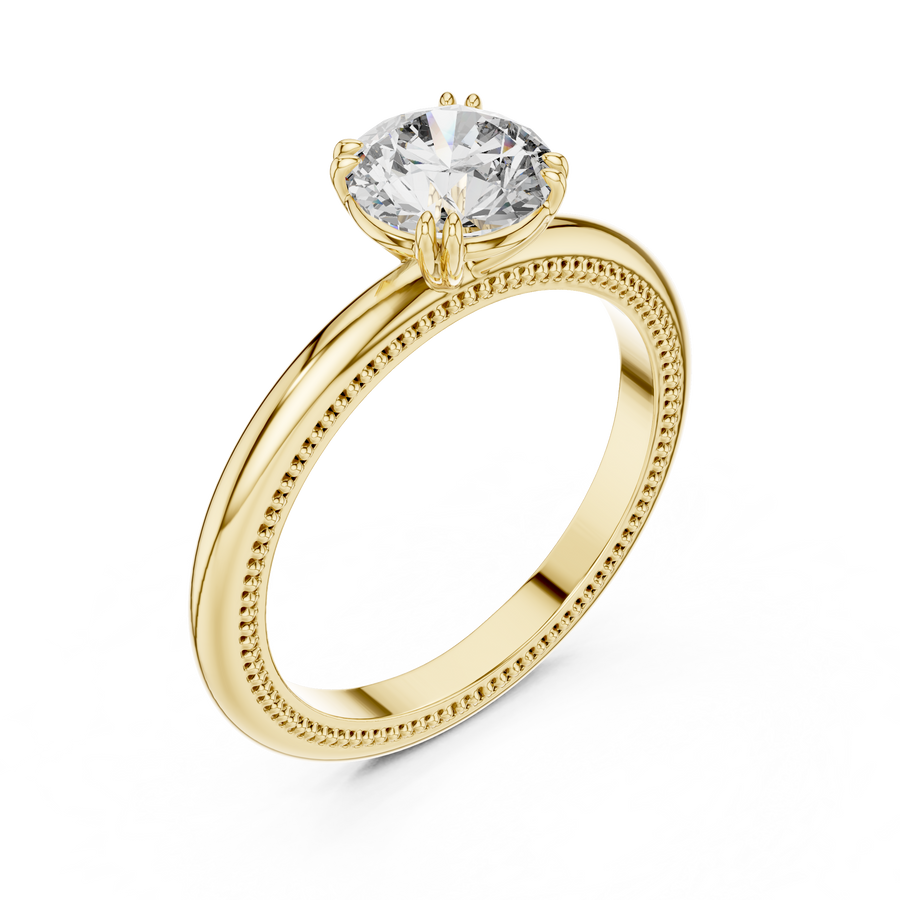 Evelune 6.5 mm Diamond Ring