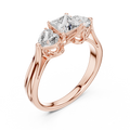 Cordelia 4.25 mm Princess & Heart Diamond Ring