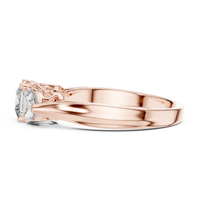 Cordelia 4.25 mm Princess & Heart Diamond Ring