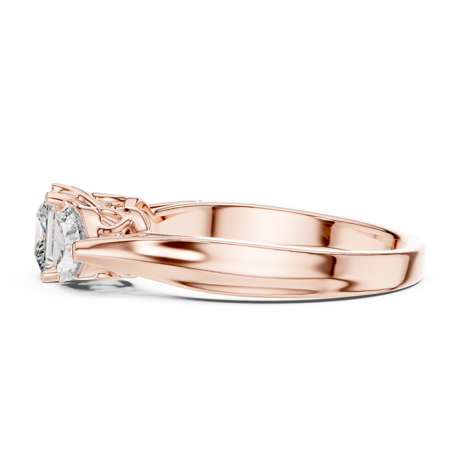 Cordelia 4.25 mm Princess & Heart Diamond Ring