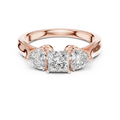 Cordelia 4.25 mm Princess & Heart Diamond Ring