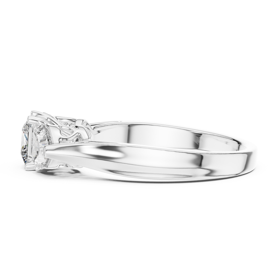 Cordelia 4.25 mm Princess & Heart Diamond Ring