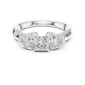 Cordelia 4.25 mm Princess & Heart Diamond Ring