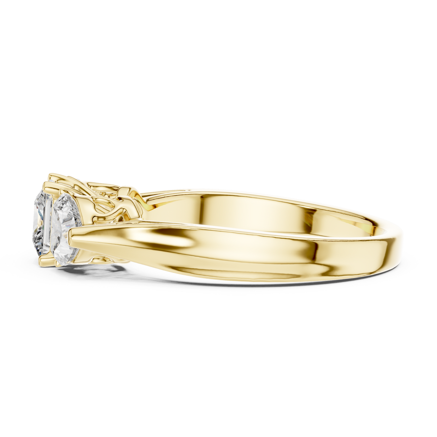 Cordelia 4.25 mm Princess & Heart Diamond Ring