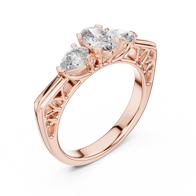 Anneliese 6 mm Oval & Pear Diamond Ring