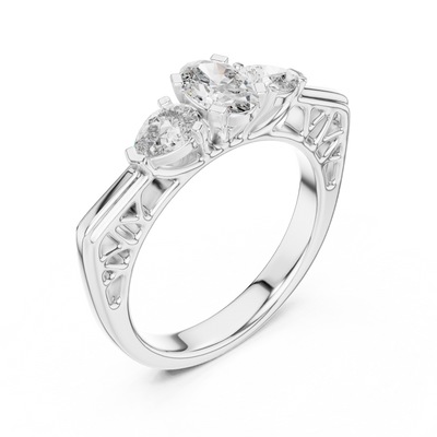 Anneliese 6 mm Oval & Pear Diamond Ring