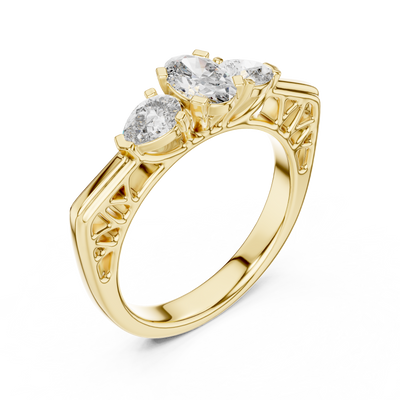 Anneliese 6 mm Oval & Pear Diamond Ring