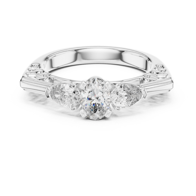 Anneliese 6 mm Oval & Pear Diamond Ring