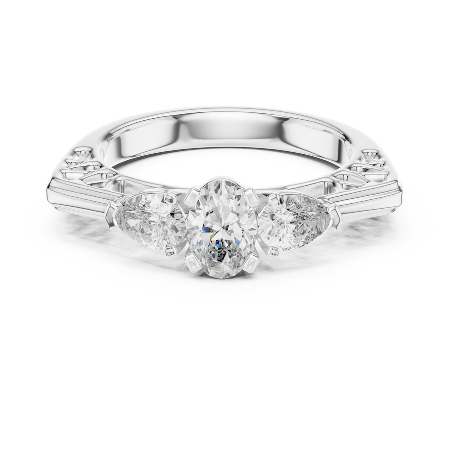 Anneliese 6 mm Oval & Pear Diamond Ring