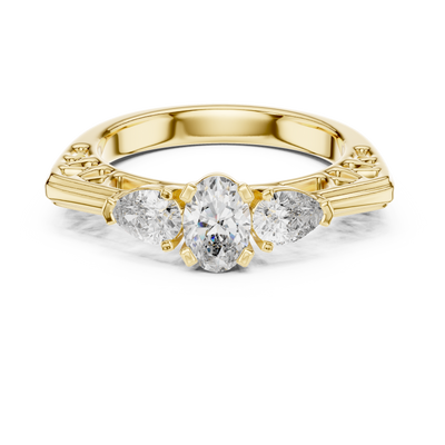 Anneliese 6 mm Oval & Pear Diamond Ring