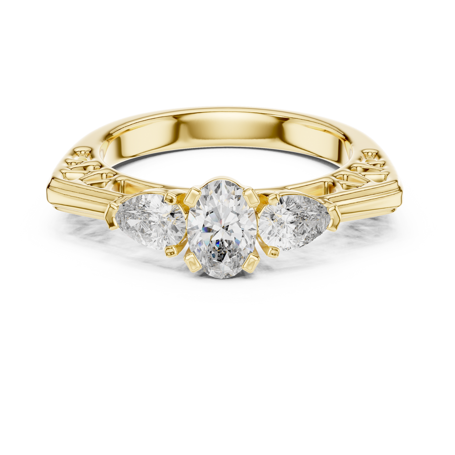 Anneliese 6 mm Oval & Pear Diamond Ring