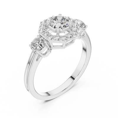 Genevieve 4.50 mm Diamond Ring