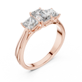 Aureline 6.00 × 4.00 mm Emerald & 3.75 mm Princess Diamond Ring