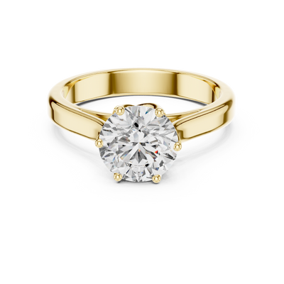 Elarienne 6.5 mm Diamond Ring
