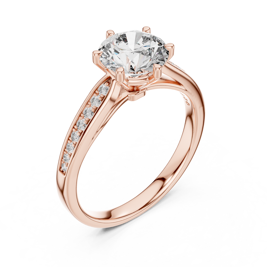 Elsinara 6.5 mm Diamond Ring