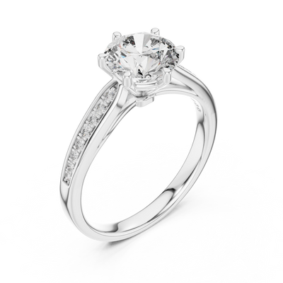 Elsinara 6.5 mm Diamond Ring