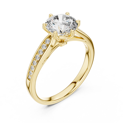 Elsinara 6.5 mm Diamond Ring
