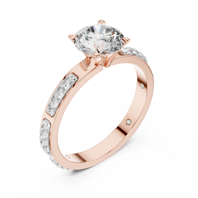 Rosavelle 6.5 mm Diamond Ring