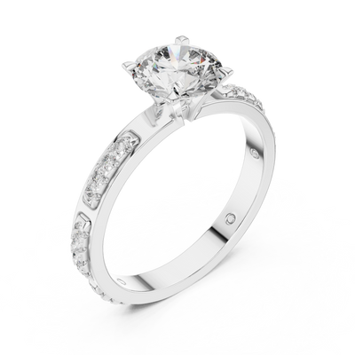 Rosavelle 6.5 mm Diamond Ring