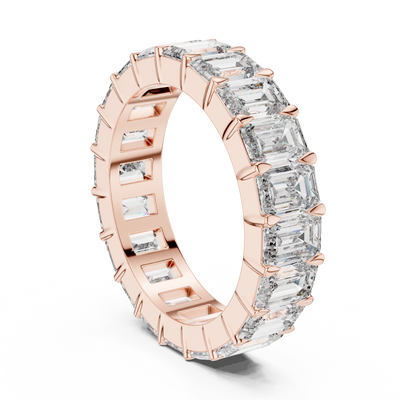 Virellia Emerald-Cut Diamond Eternity Ring