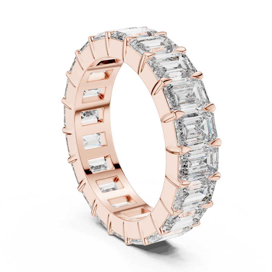 Virellia Emerald-Cut Diamond Eternity Ring