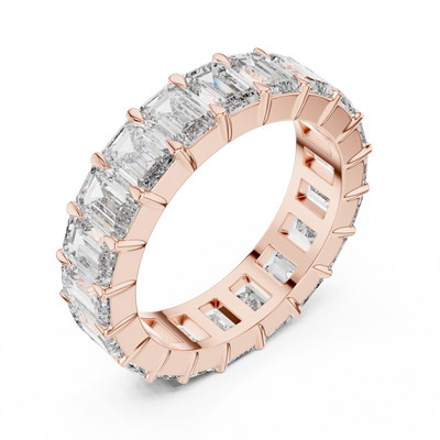 Virellia Emerald-Cut Diamond Eternity Ring