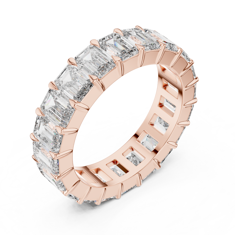 Virellia Emerald-Cut Diamond Eternity Ring