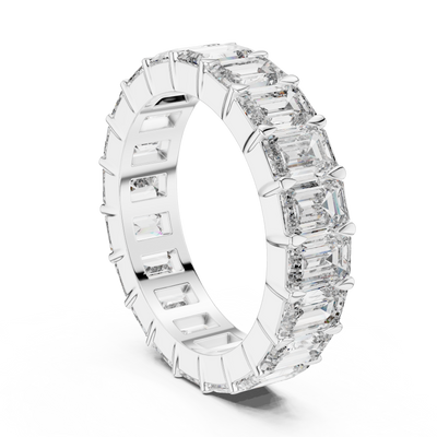 Virellia Emerald-Cut Diamond Eternity Ring