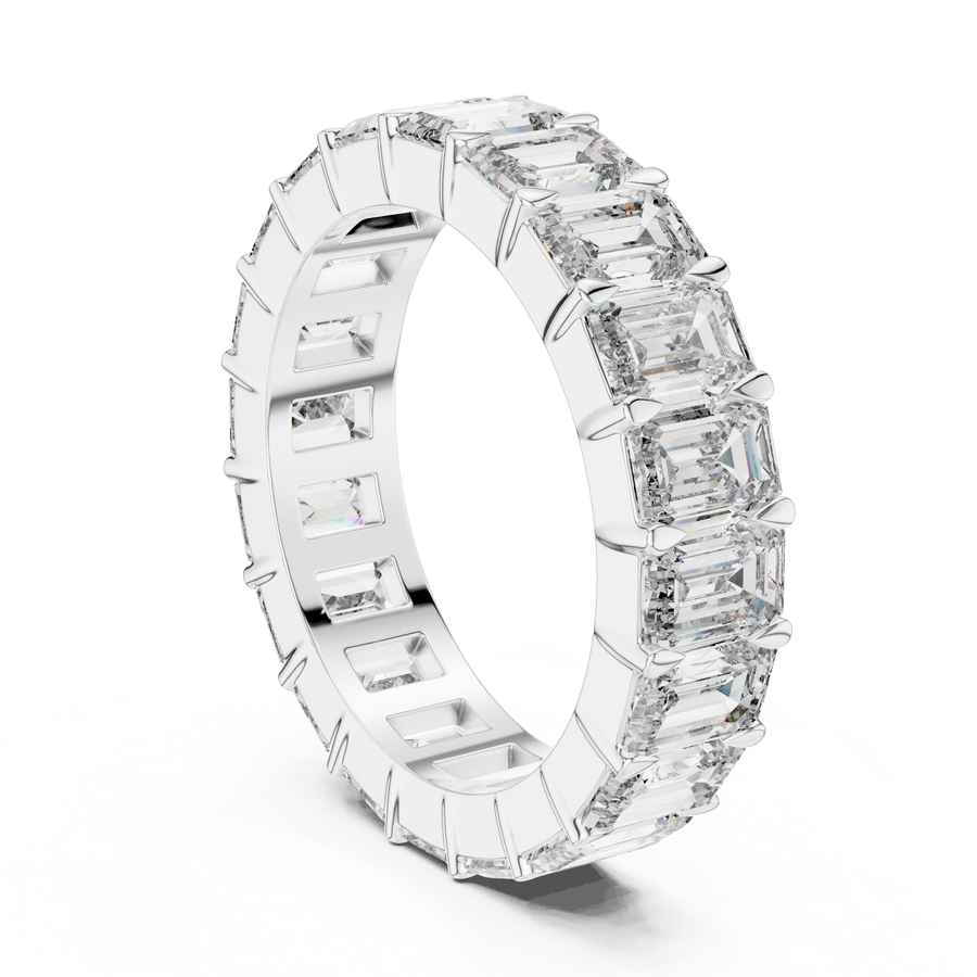 Virellia Emerald-Cut Diamond Eternity Ring