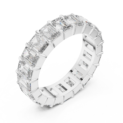 Virellia Emerald-Cut Diamond Eternity Ring
