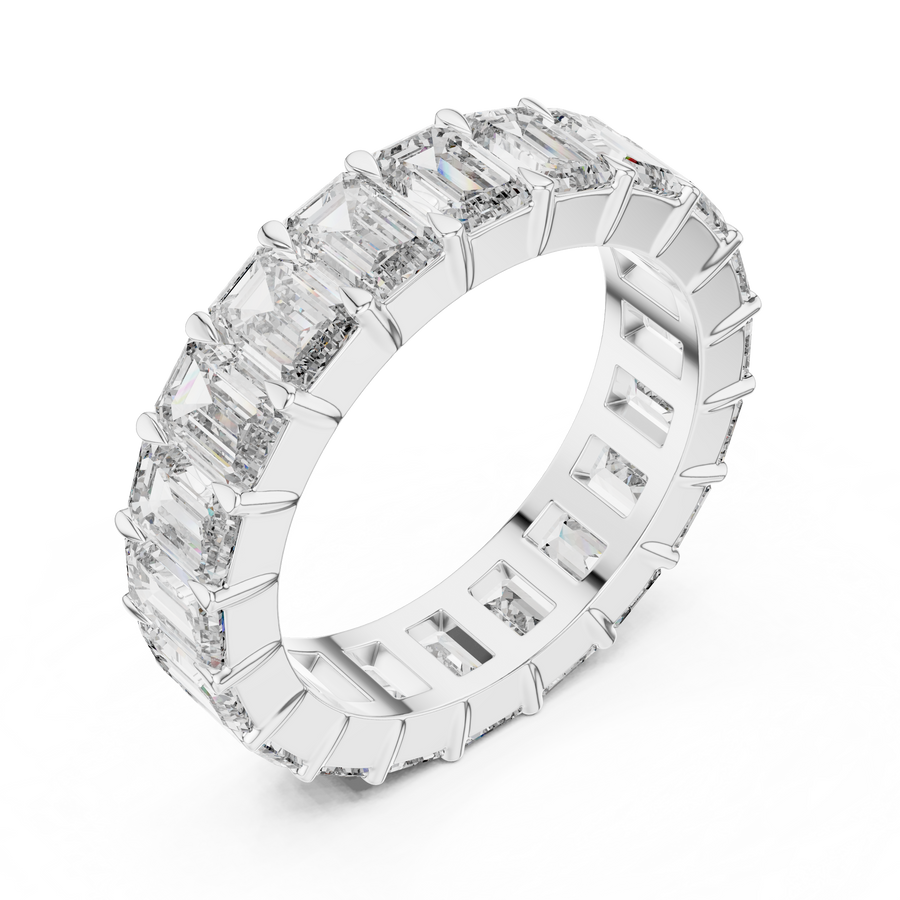 Virellia Emerald-Cut Diamond Eternity Ring