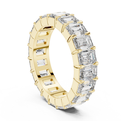 Virellia Emerald-Cut Diamond Eternity Ring