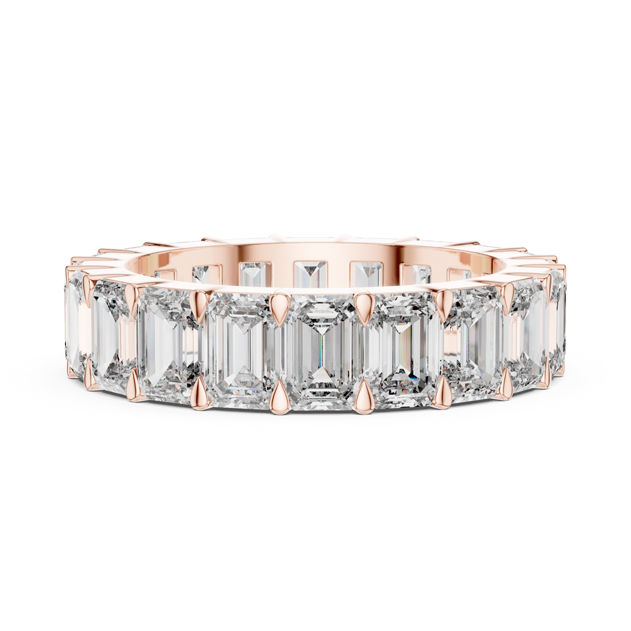Virellia Emerald-Cut Diamond Eternity Ring