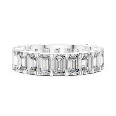 Virellia Emerald-Cut Diamond Eternity Ring