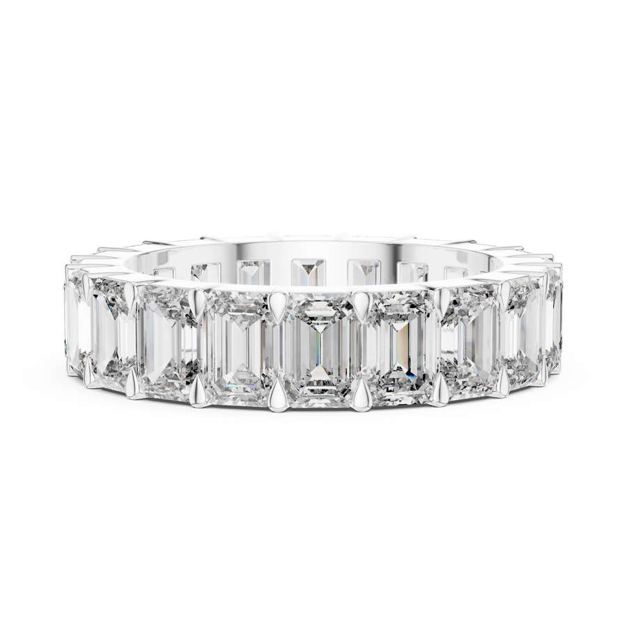 Virellia Emerald-Cut Diamond Eternity Ring