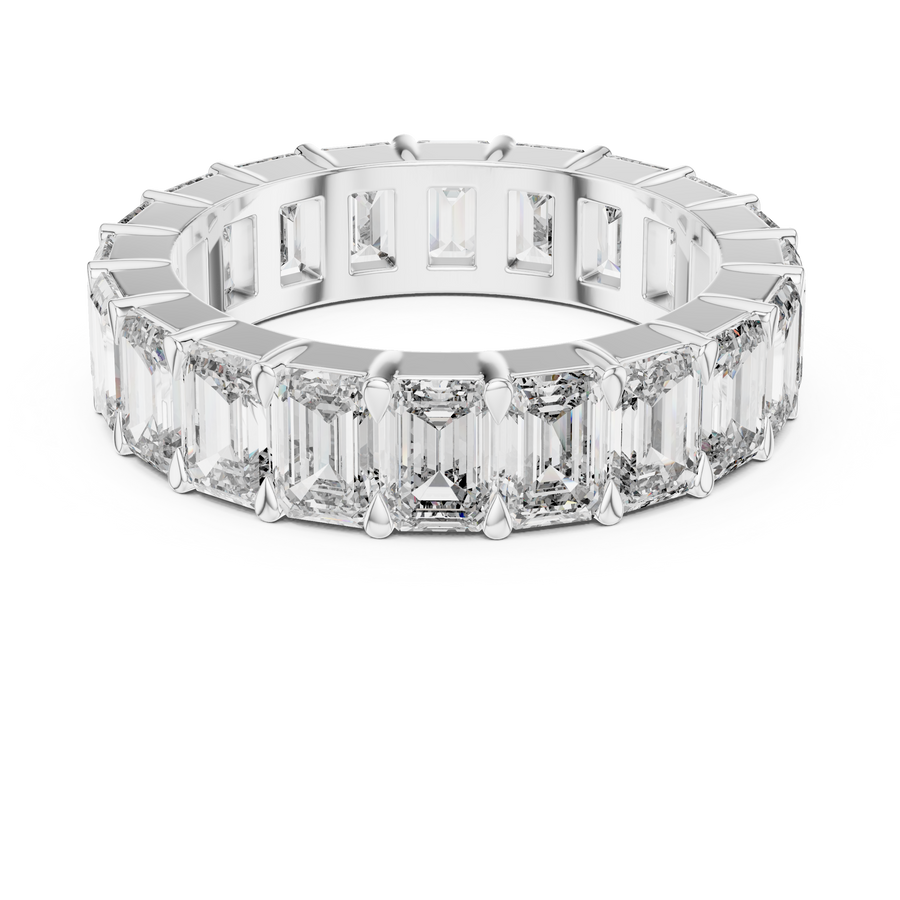 Virellia Emerald-Cut Diamond Eternity Ring