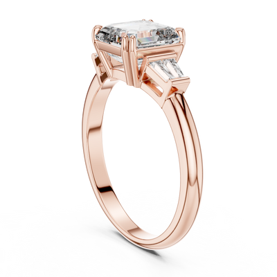 Isavelle 7 mm Emerald-Cut Diamond Ring