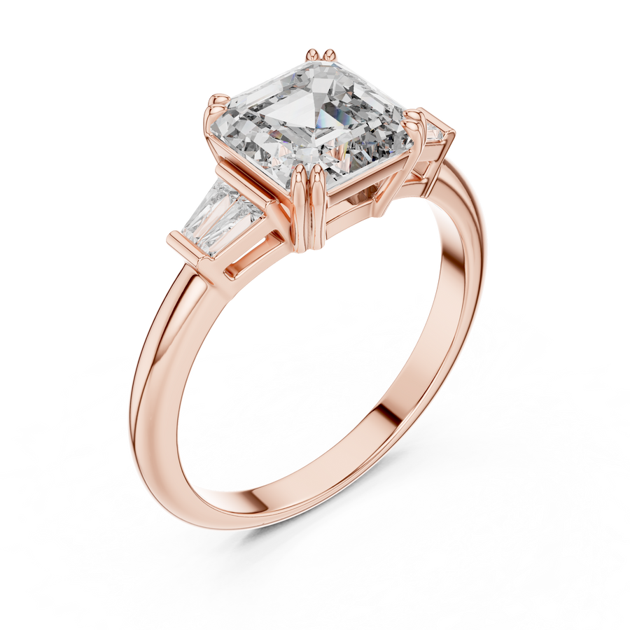 Isavelle 7 mm Emerald-Cut Diamond Ring