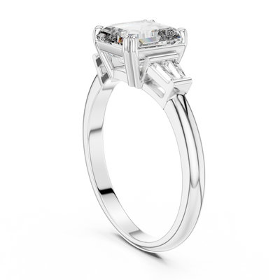 Isavelle 7 mm Emerald-Cut Diamond Ring