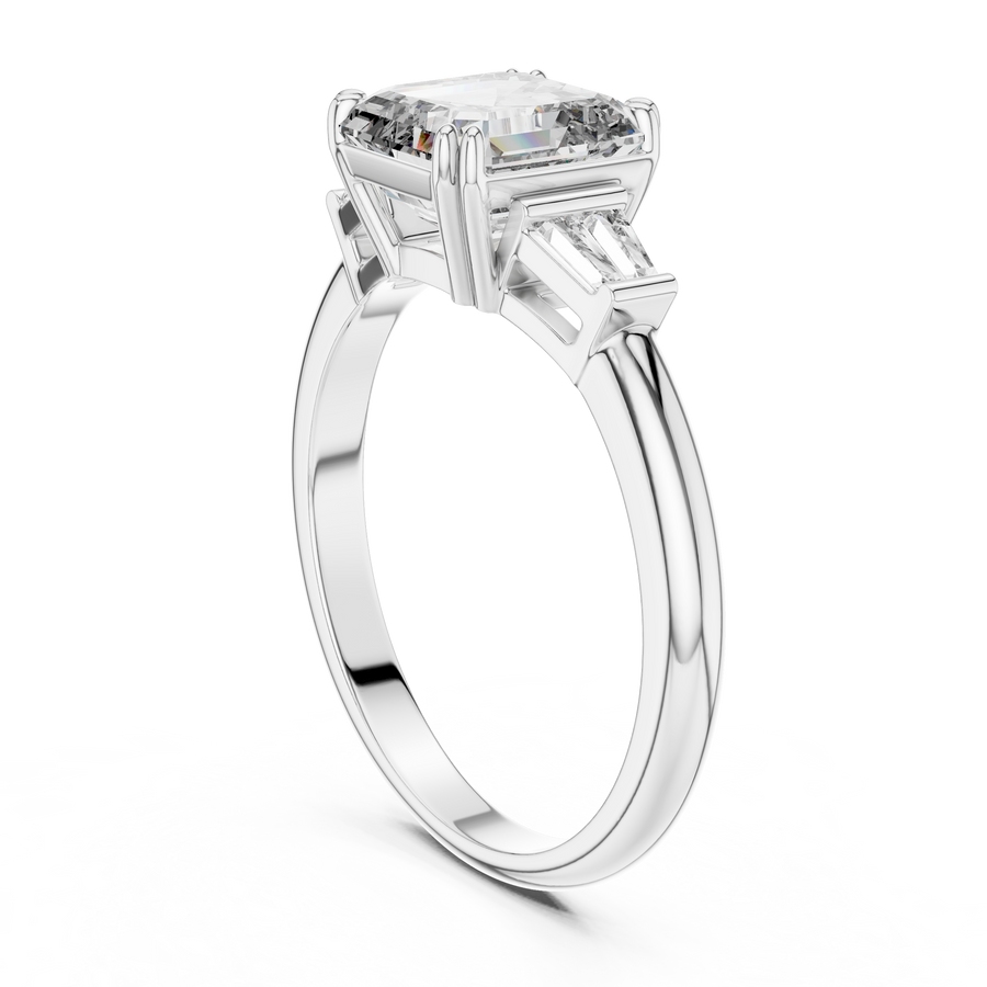 Isavelle 7 mm Emerald-Cut Diamond Ring