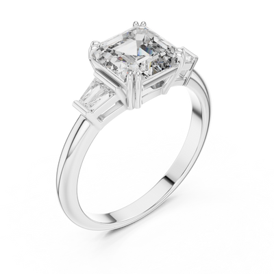 Isavelle 7 mm Emerald-Cut Diamond Ring