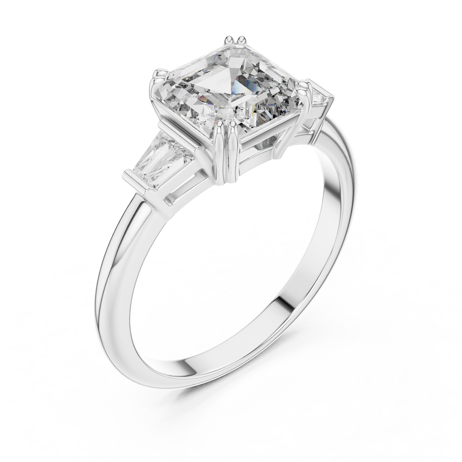 Isavelle 7 mm Emerald-Cut Diamond Ring