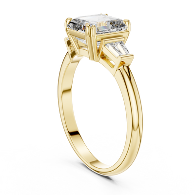 Isavelle 7 mm Emerald-Cut Diamond Ring